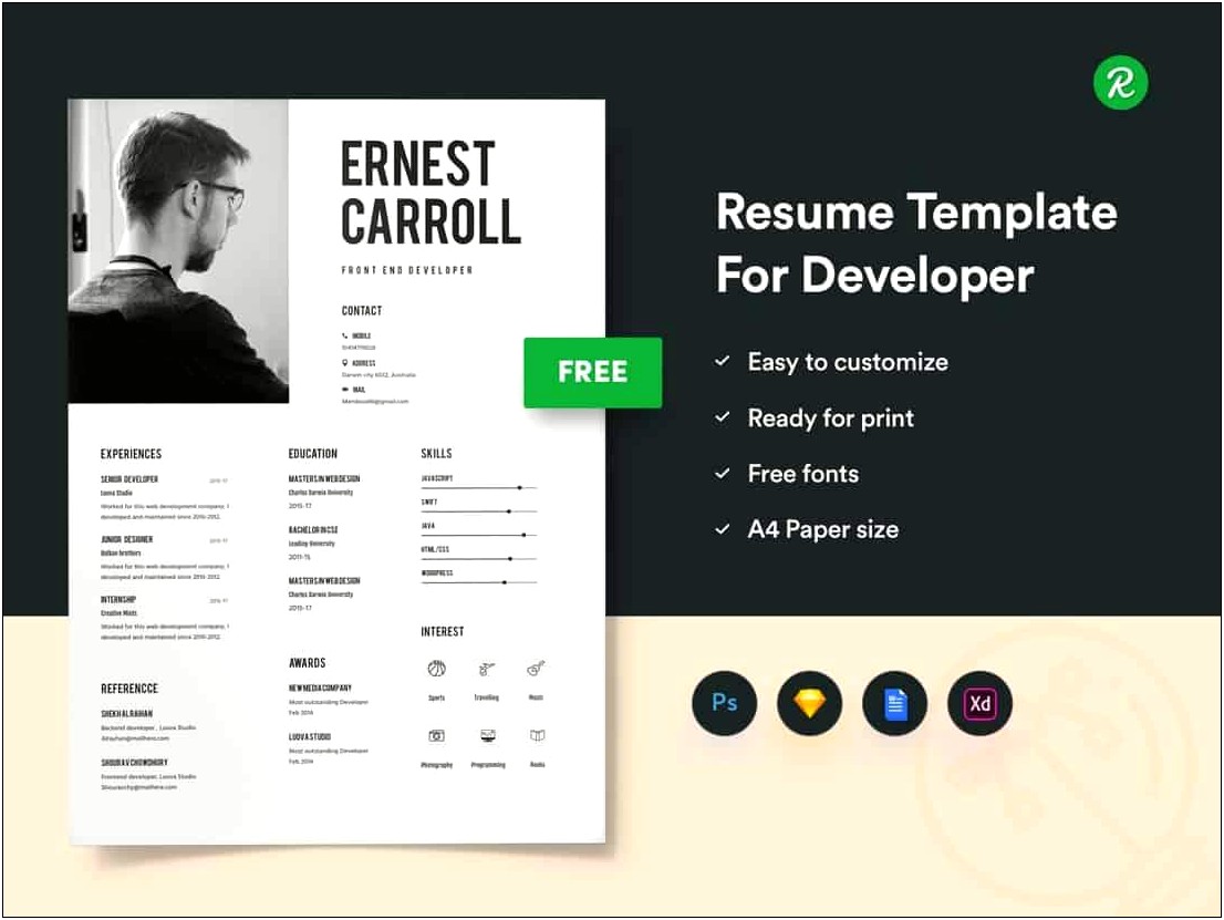 Resume Template F For Free