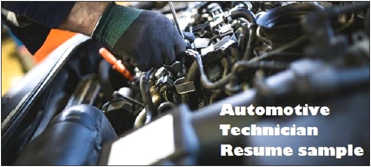 Resume Template For Automotive Service Technician