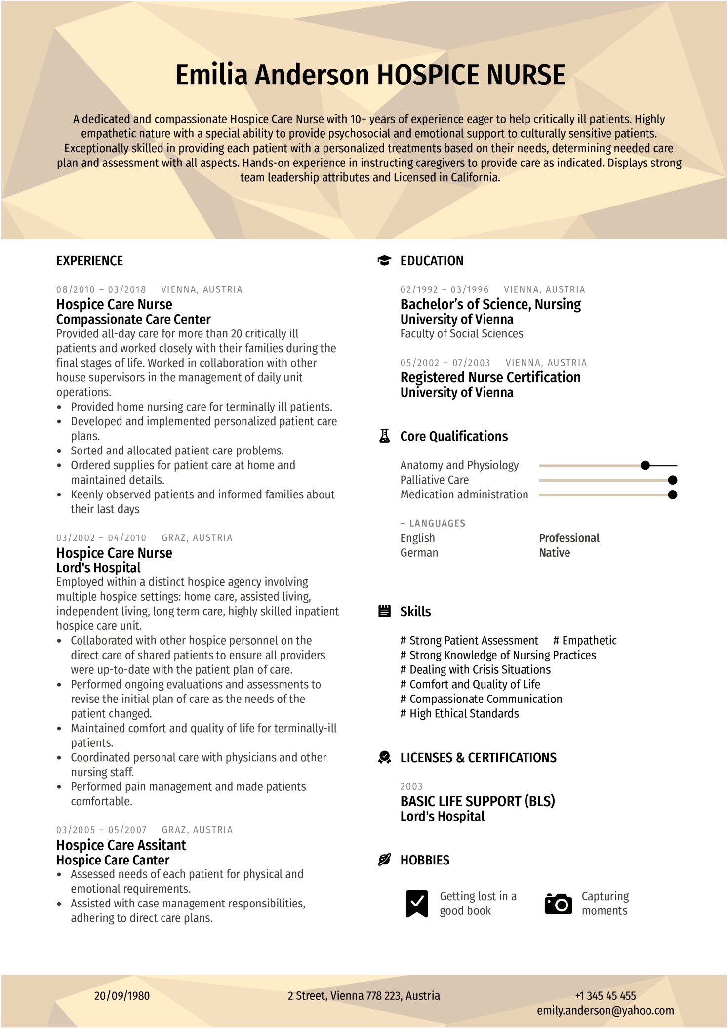 Resume Template For Direct Care Counselor