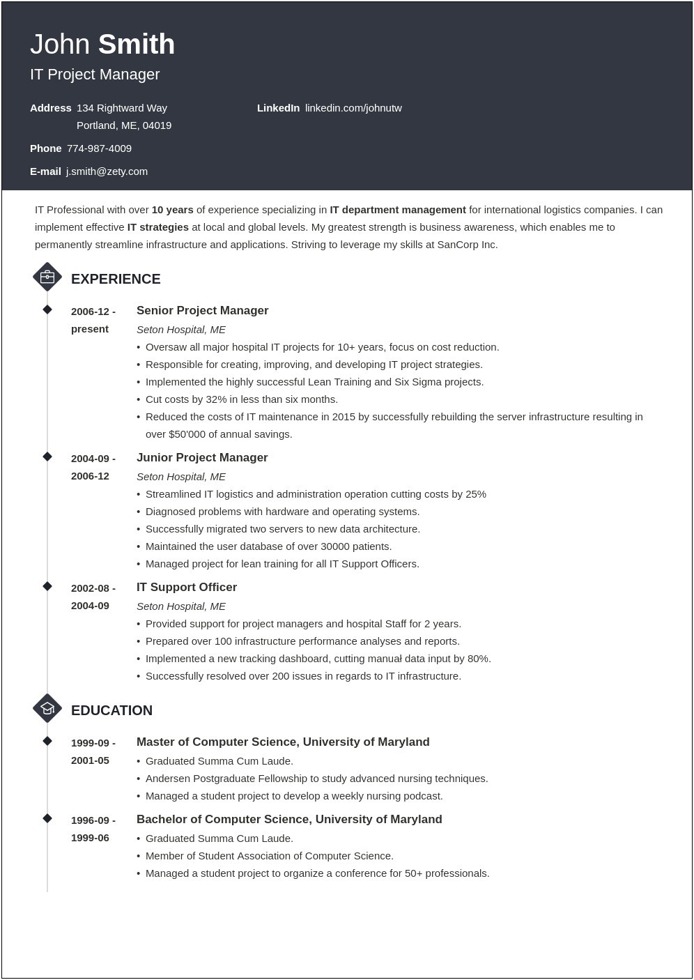 Resume Template For International Commerce And Trade Experience