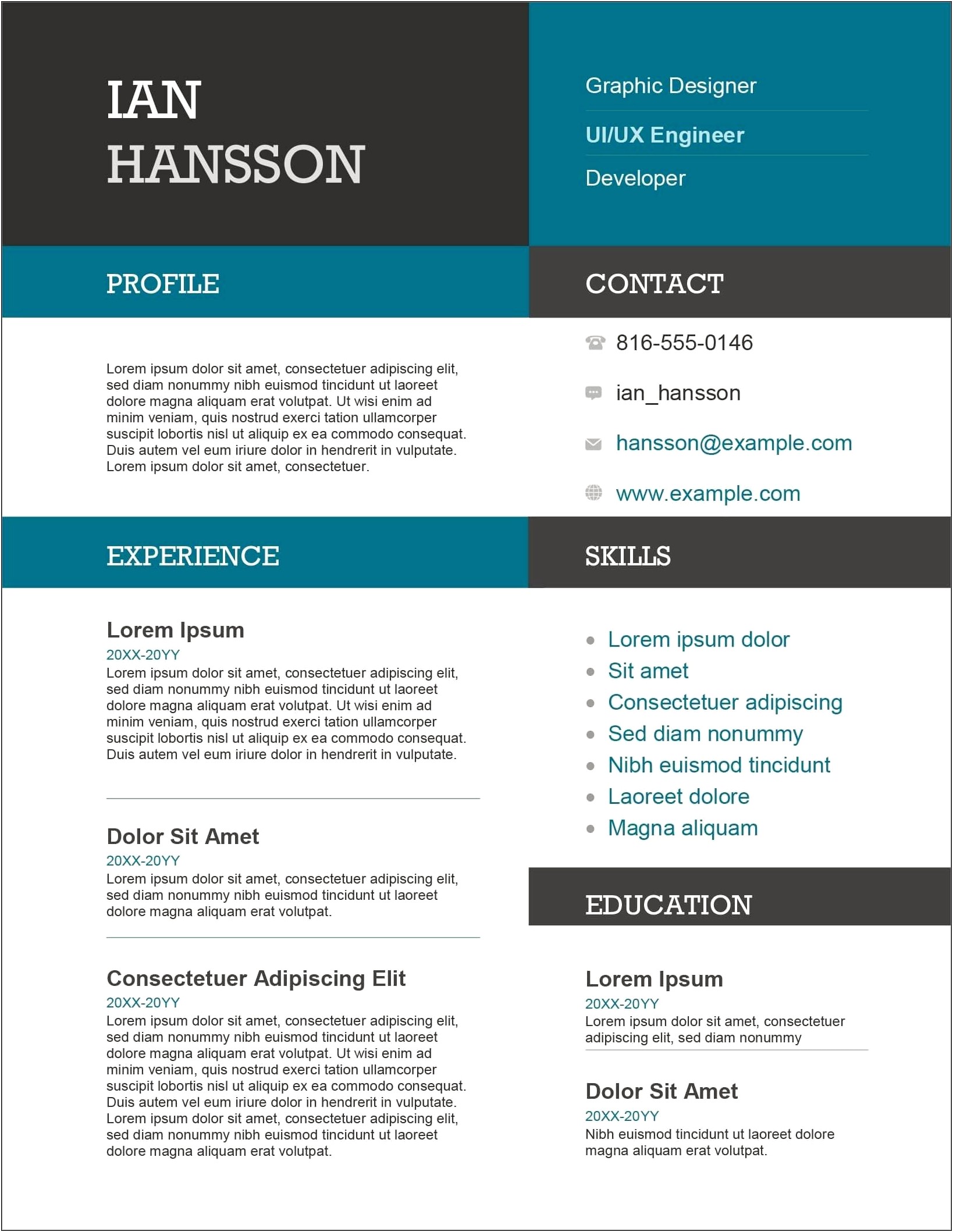 Resume Template For Long Resume Free Download Word