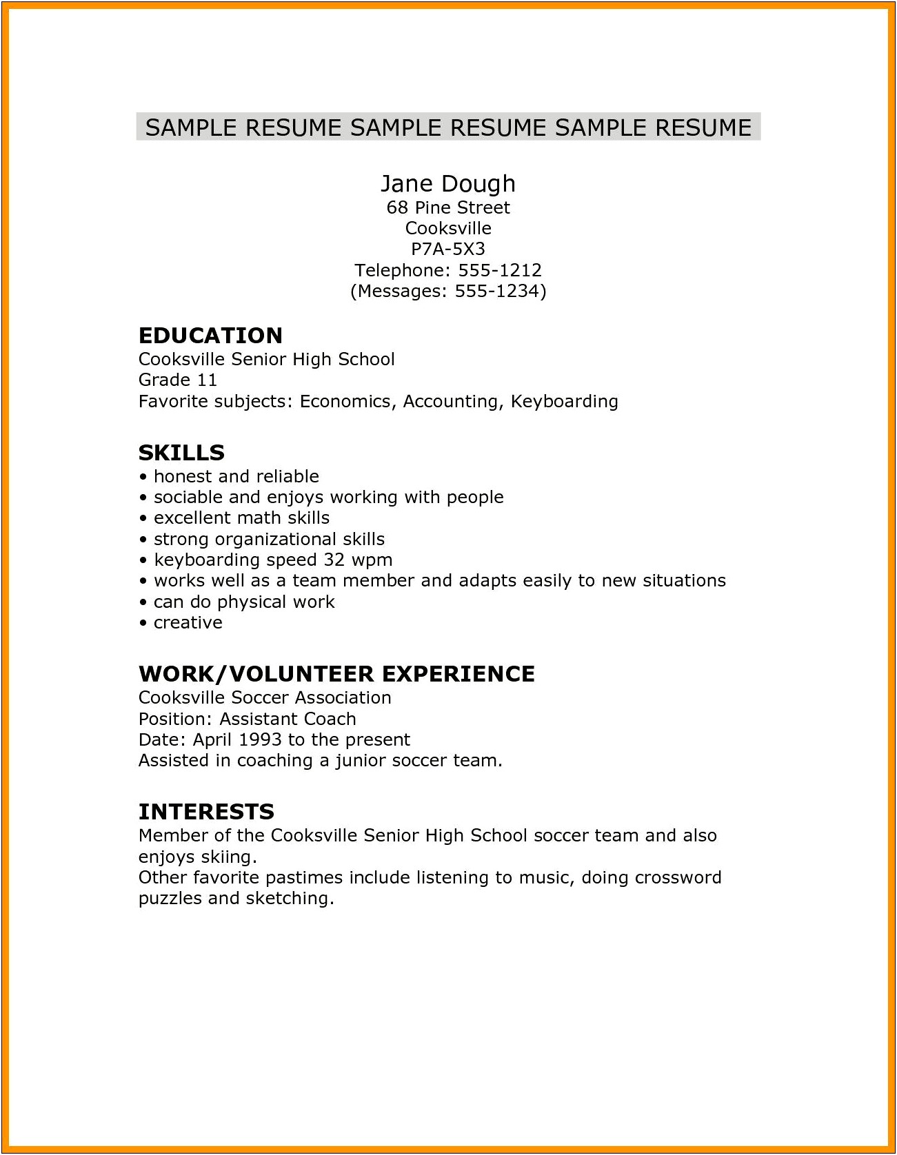 Resume Template For Student Applying To Graduate School
