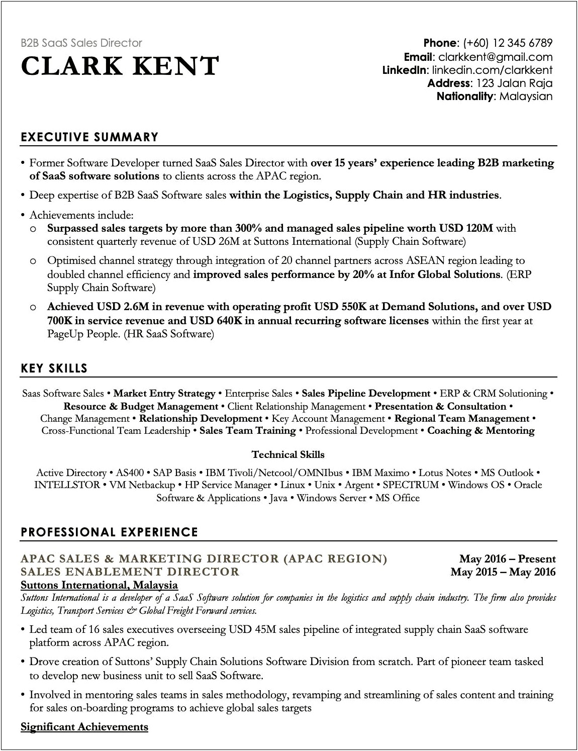 Resume Template Free Download Malaysia