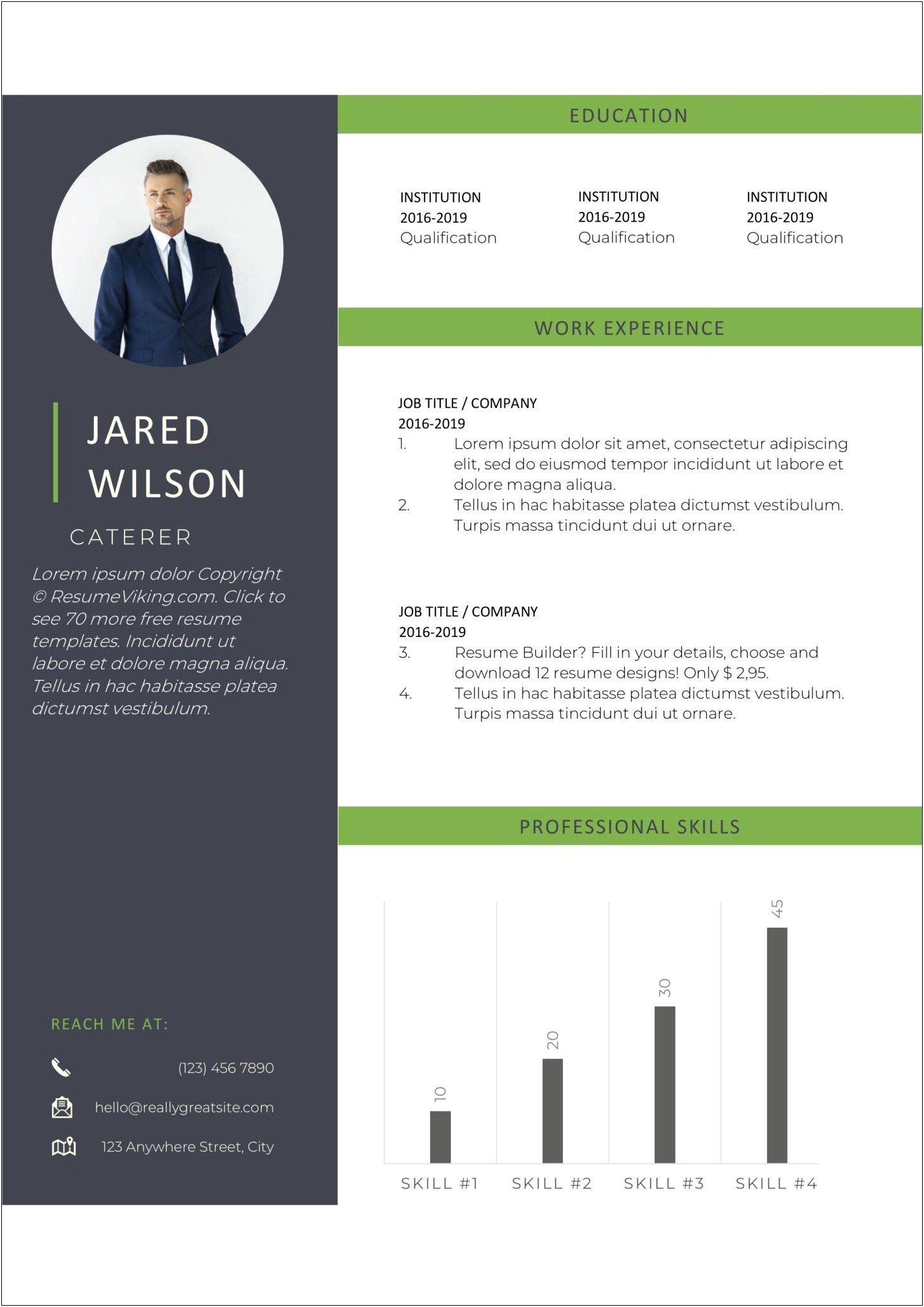 Resume Template Free On Word