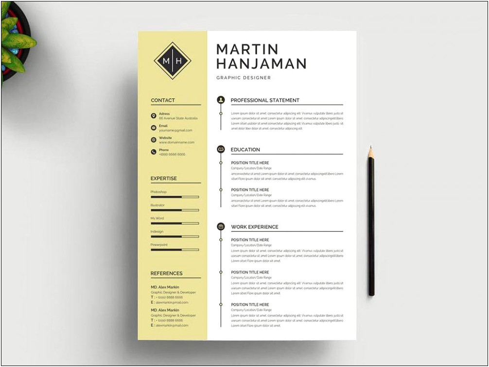 Resume Template Free With Photo