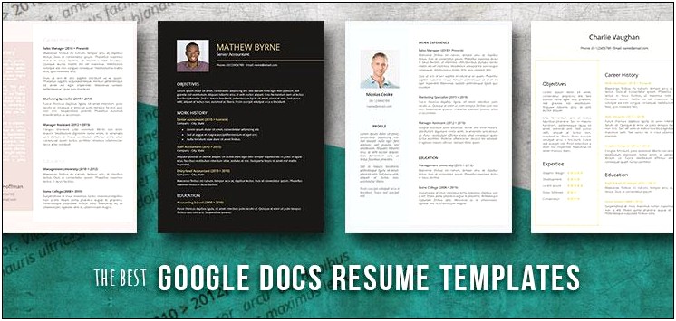 Resume Template Ideas For Google Docs
