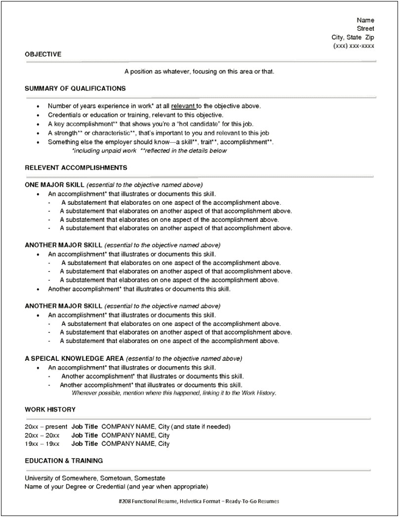 Resume Template Multiple Positions Same Company