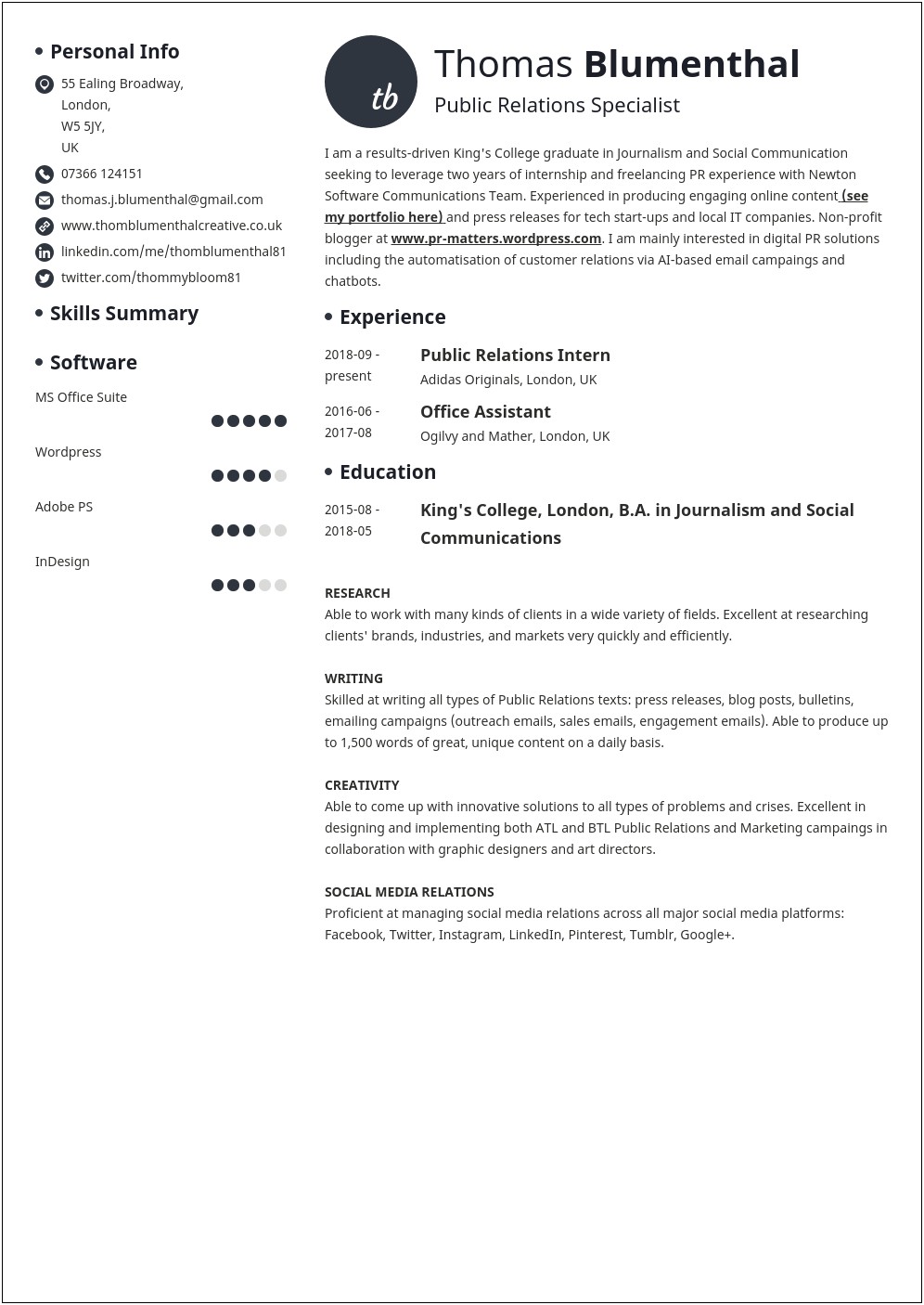Resume Template With A Lot Of Skills