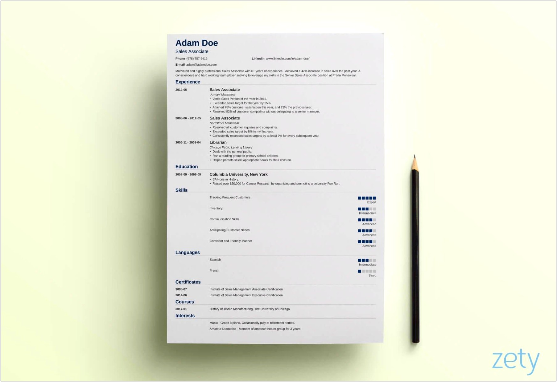 Resume Template With Icons To Websites