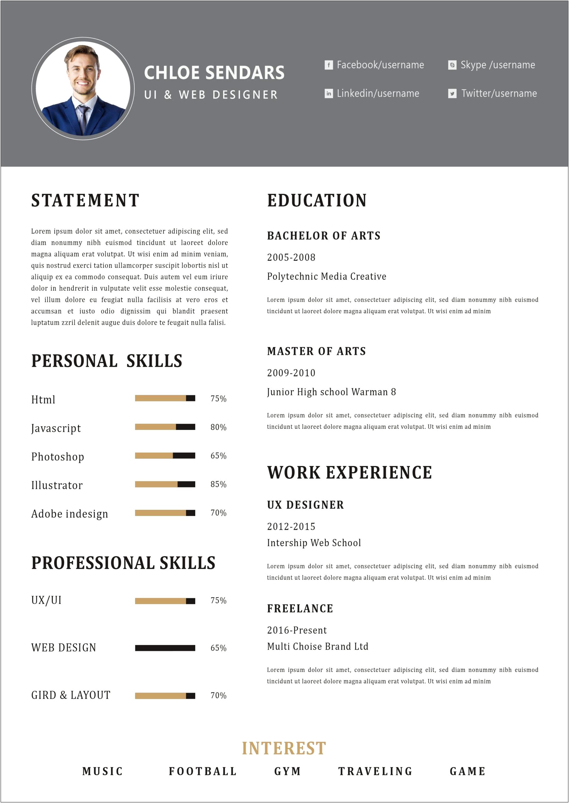Resume Template Word 2010 Free Download