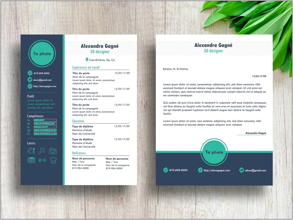 Resume Template Word With Picture Free