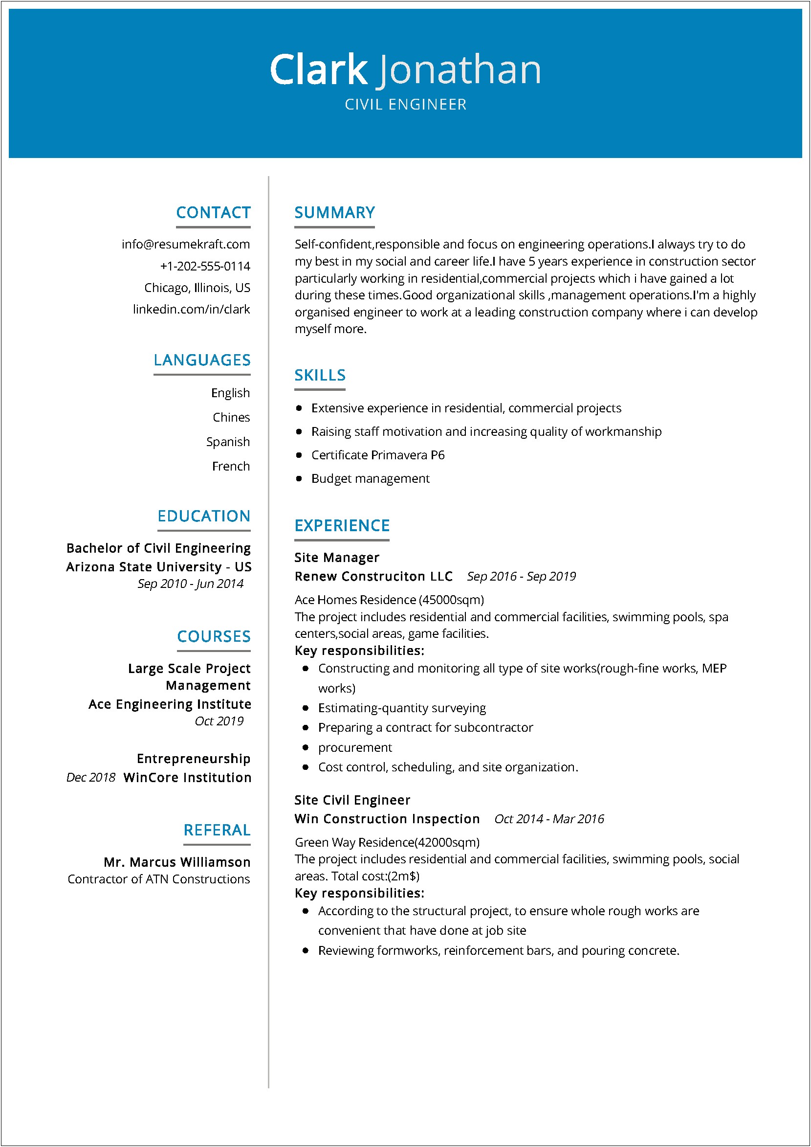 Resume Templates Entry Level Civil Engineer Resume