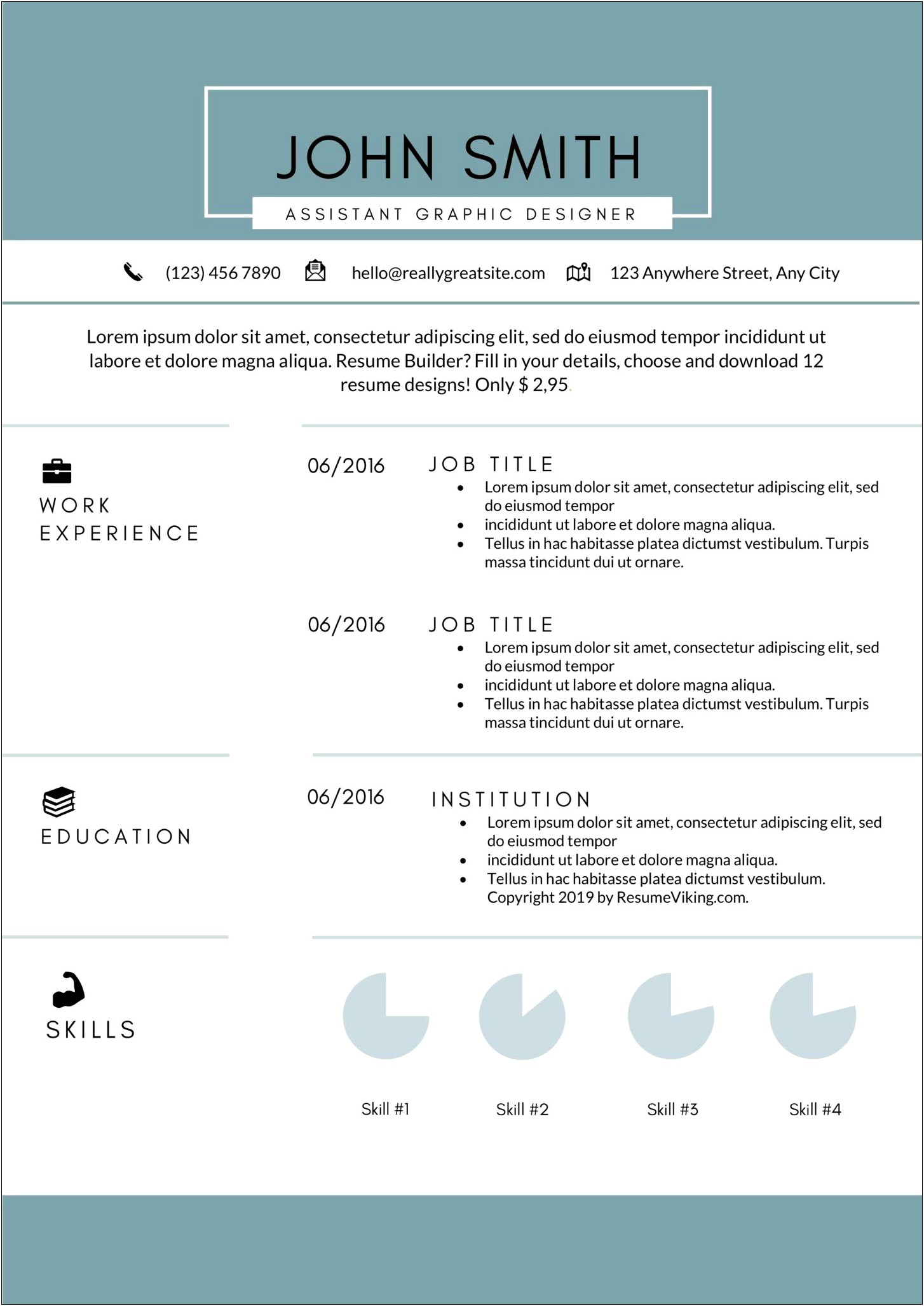 Resume Templates For 1 Job Only