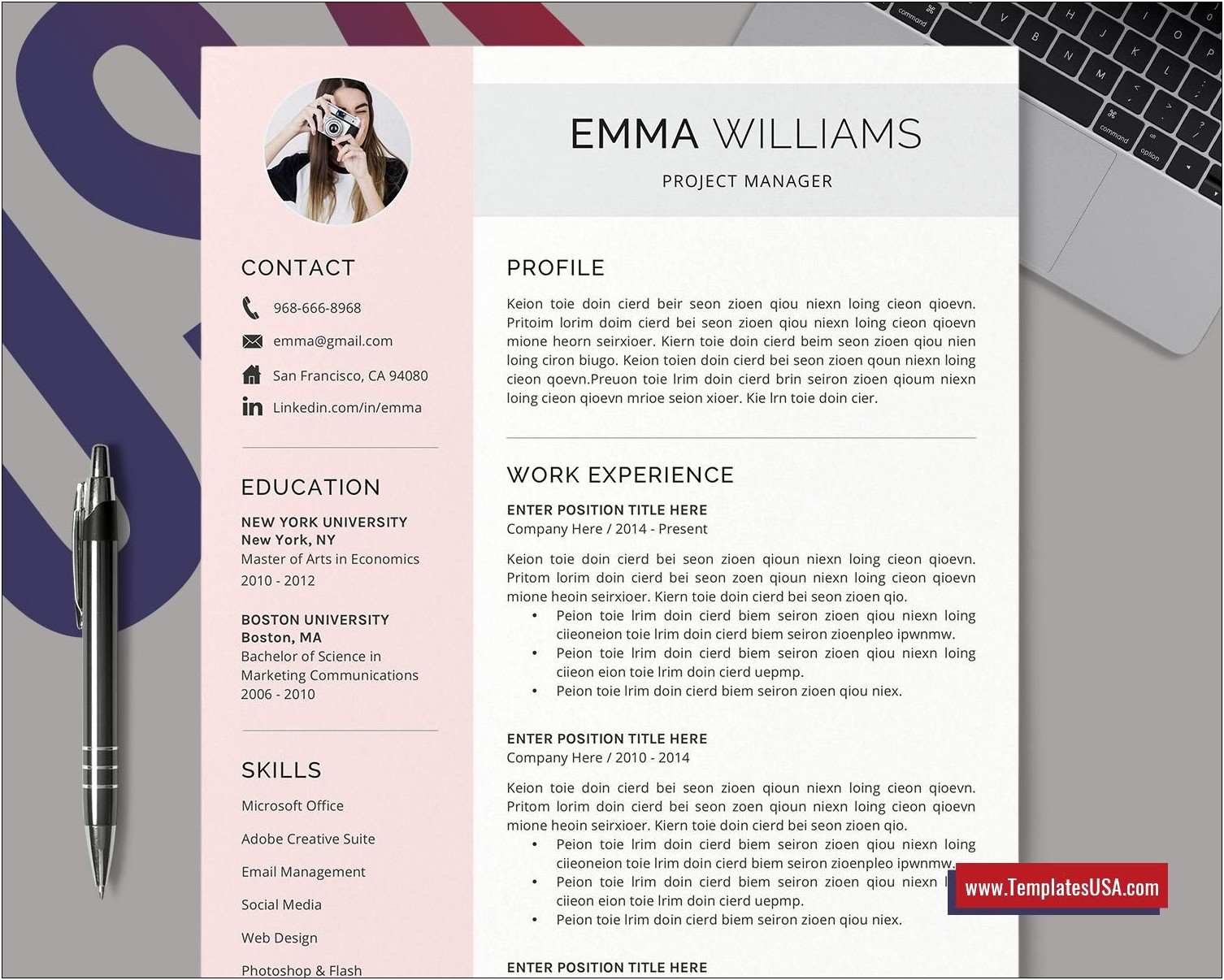 Resume Templates For Creative Jobs