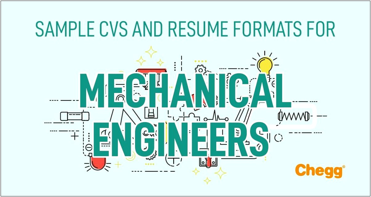 Resume Templates For Mechanical Engineering Freshers