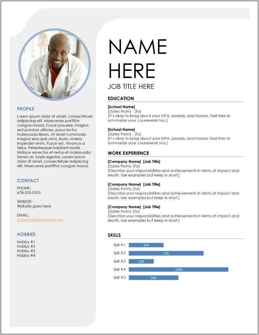 Resume Templates Free Download For Drive