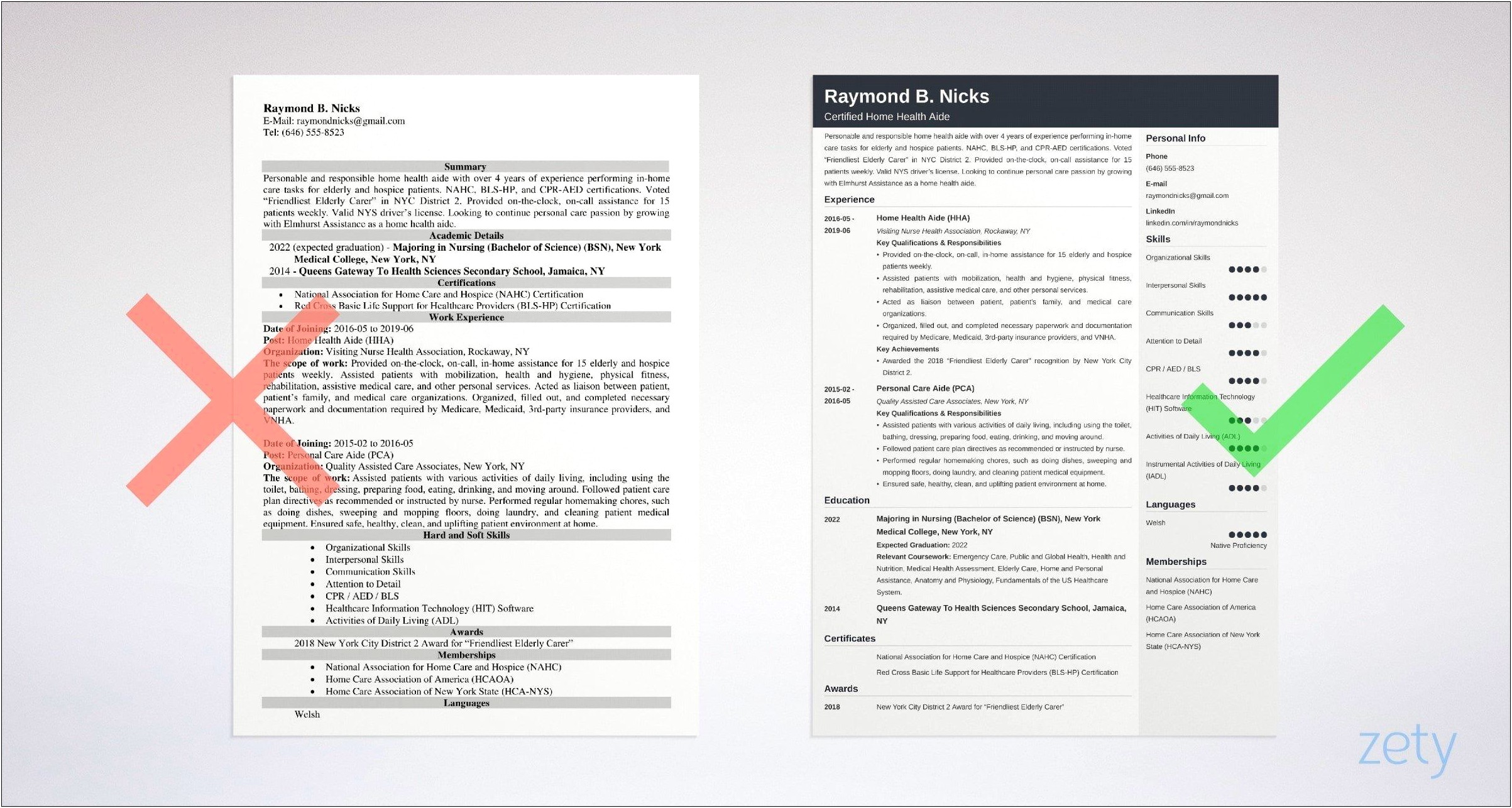 Resume Templates Free For Homecare