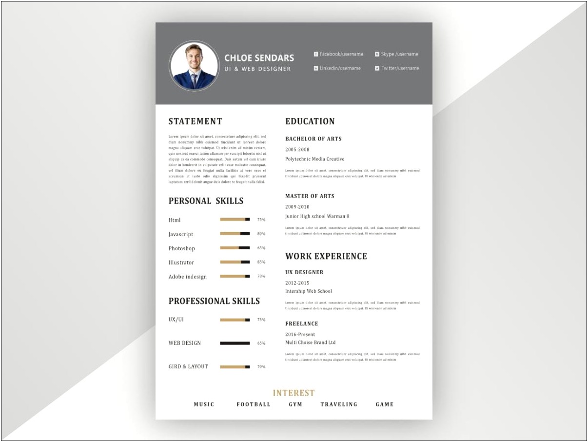 Resume Templates Free For Word 2010