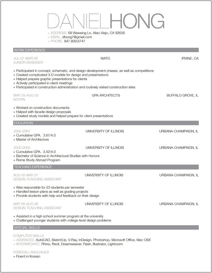 Resume Templates High School Science Student