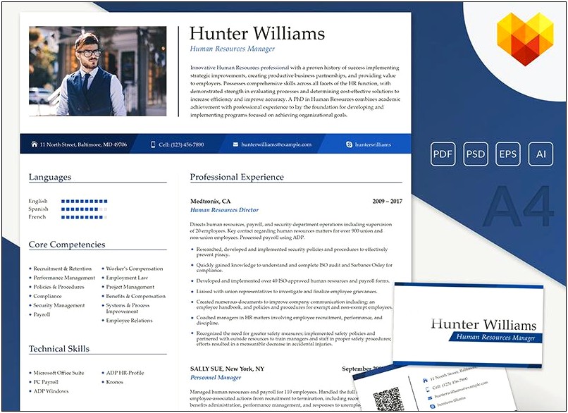 Resume Templates Human Resources Manager