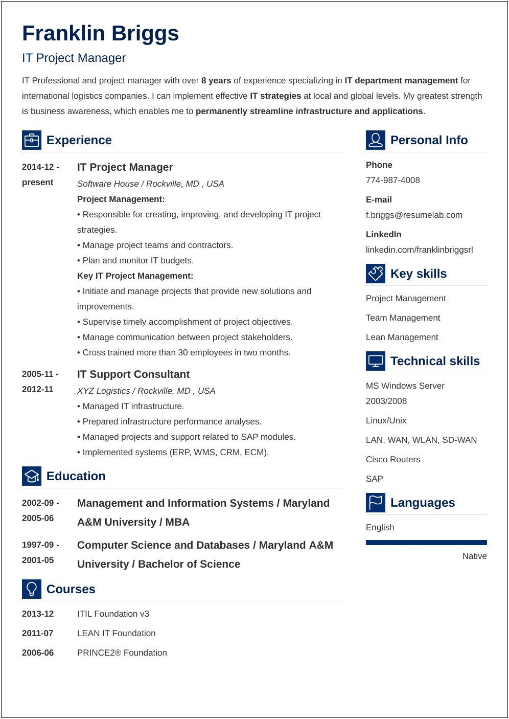 Resume Templates To Fill In The Blanks