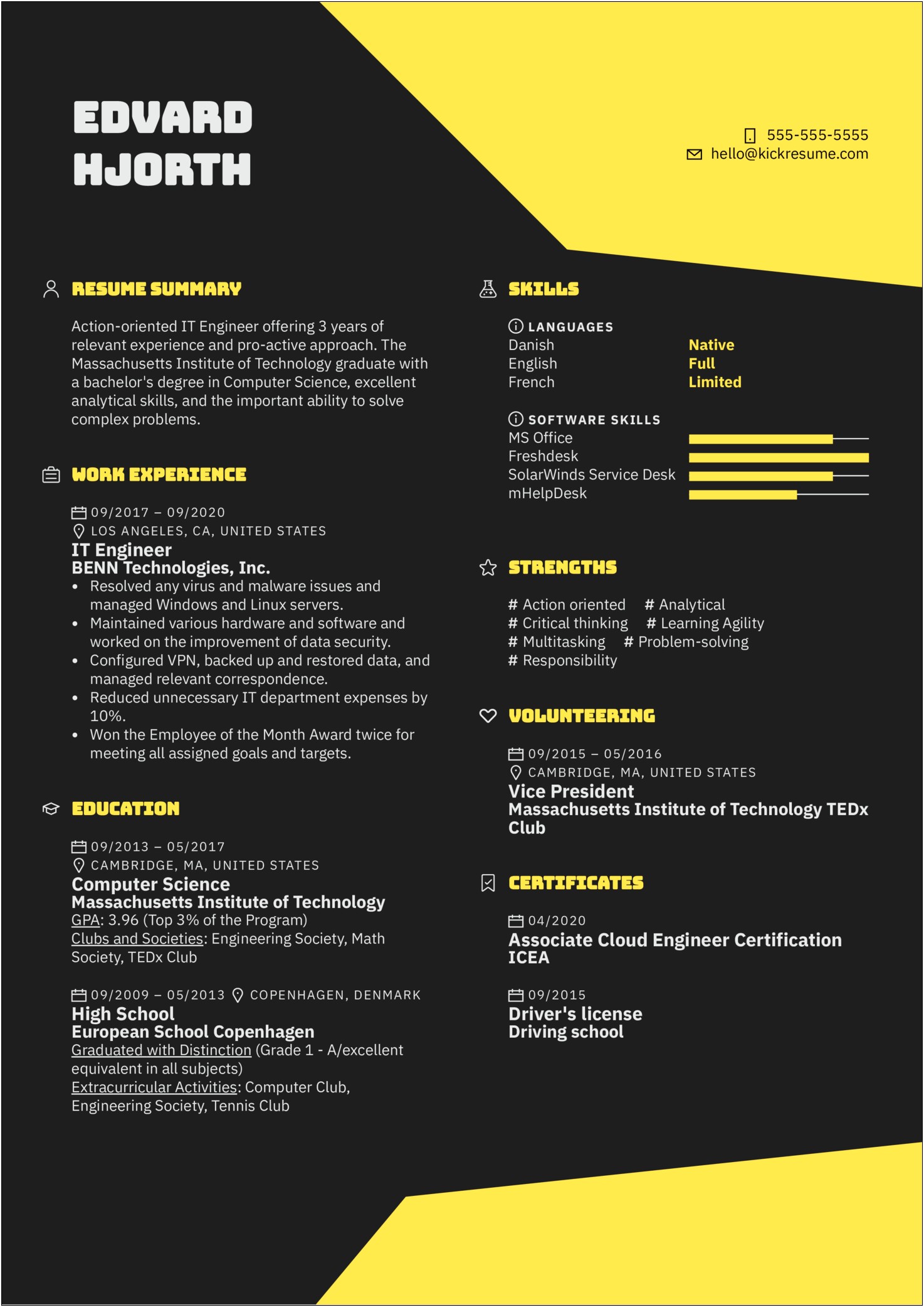 Resume Templates With Qualifications Summary At The Top
