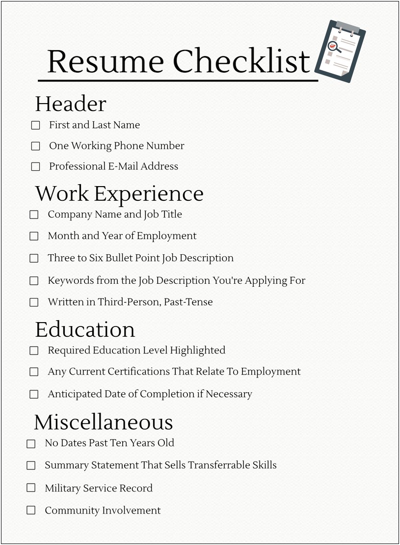 Resume Title For Someone With No Work Experience