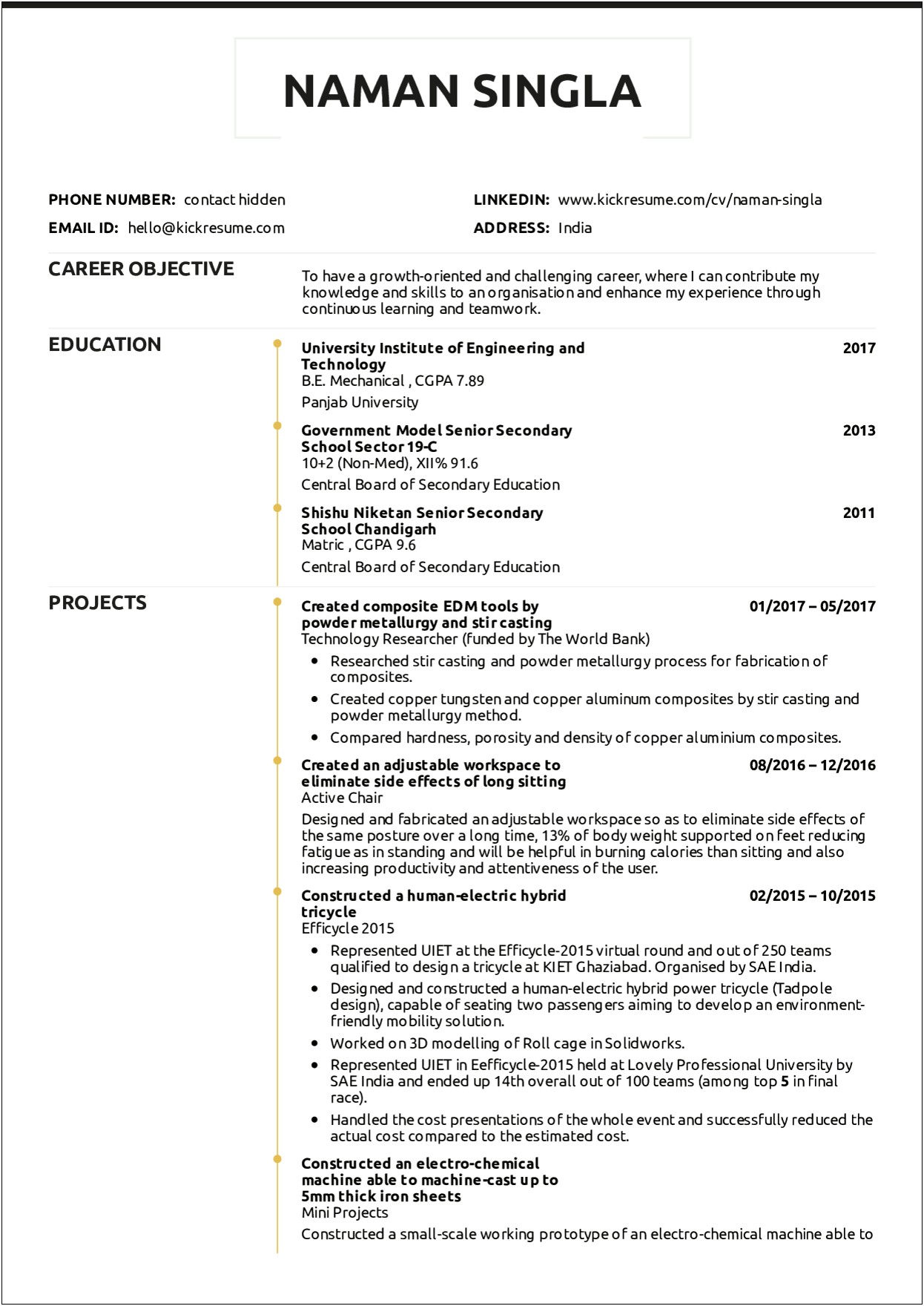 Resume To Get A Job In A Bank