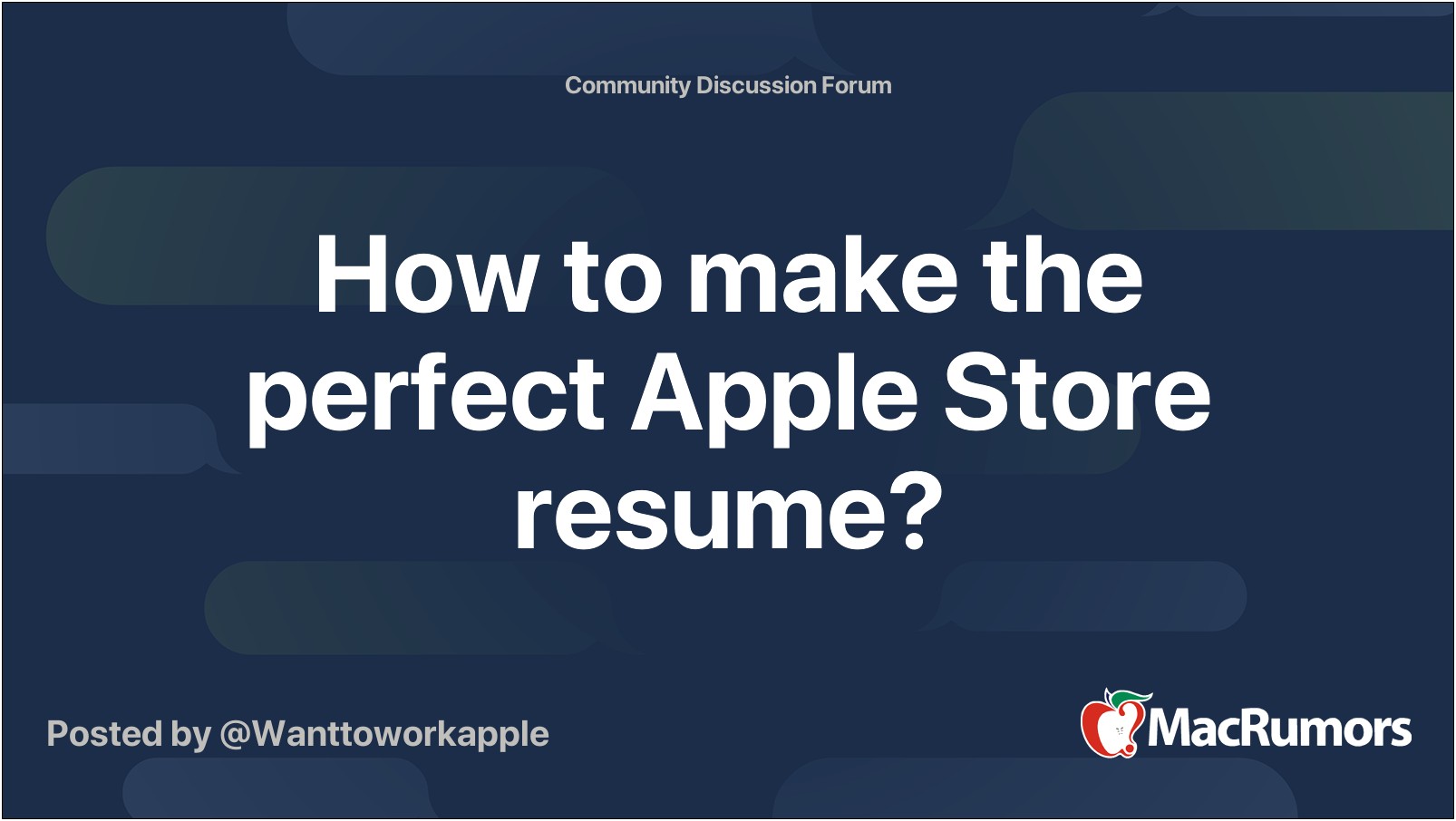 Resume To Work At Apple Store