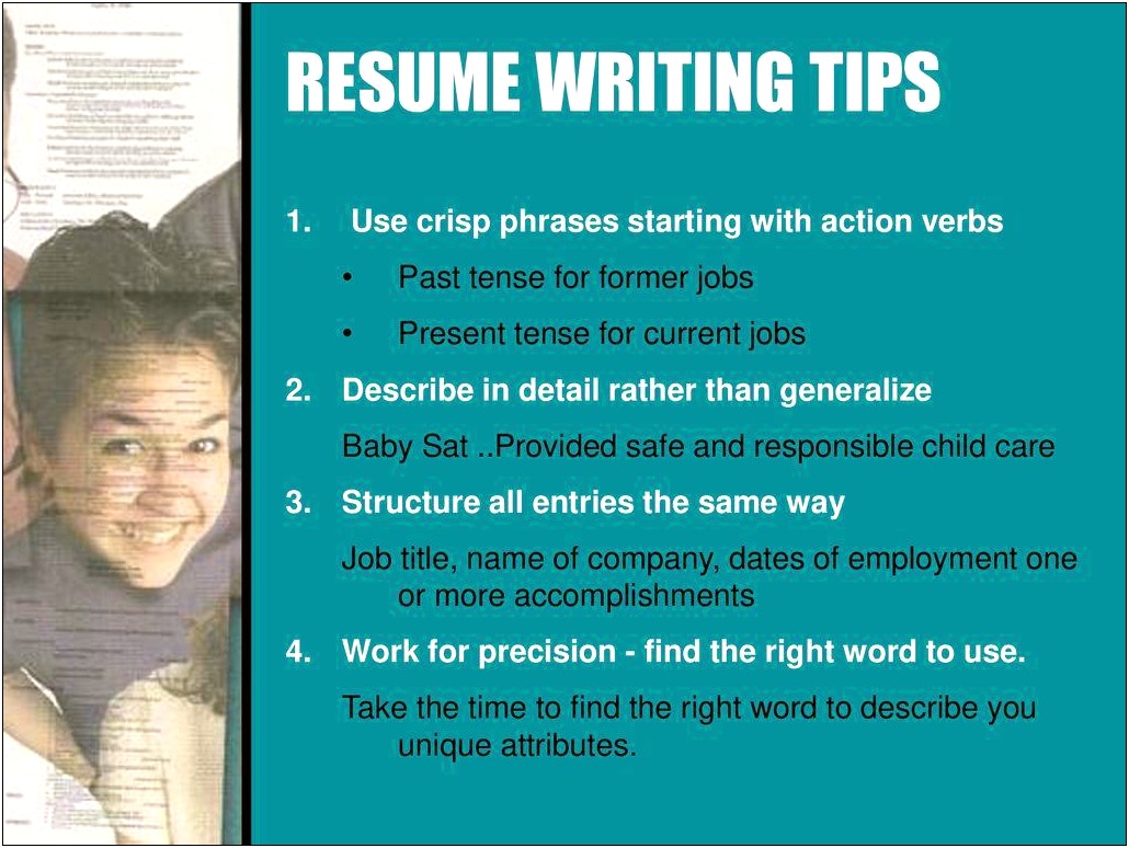 Resume Verb Tense For Past Jobs