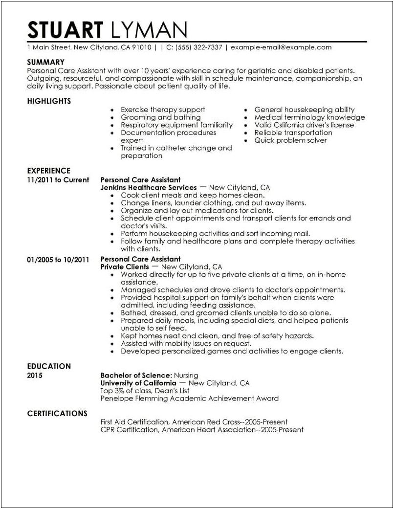 Resume Where To Put Special Experience