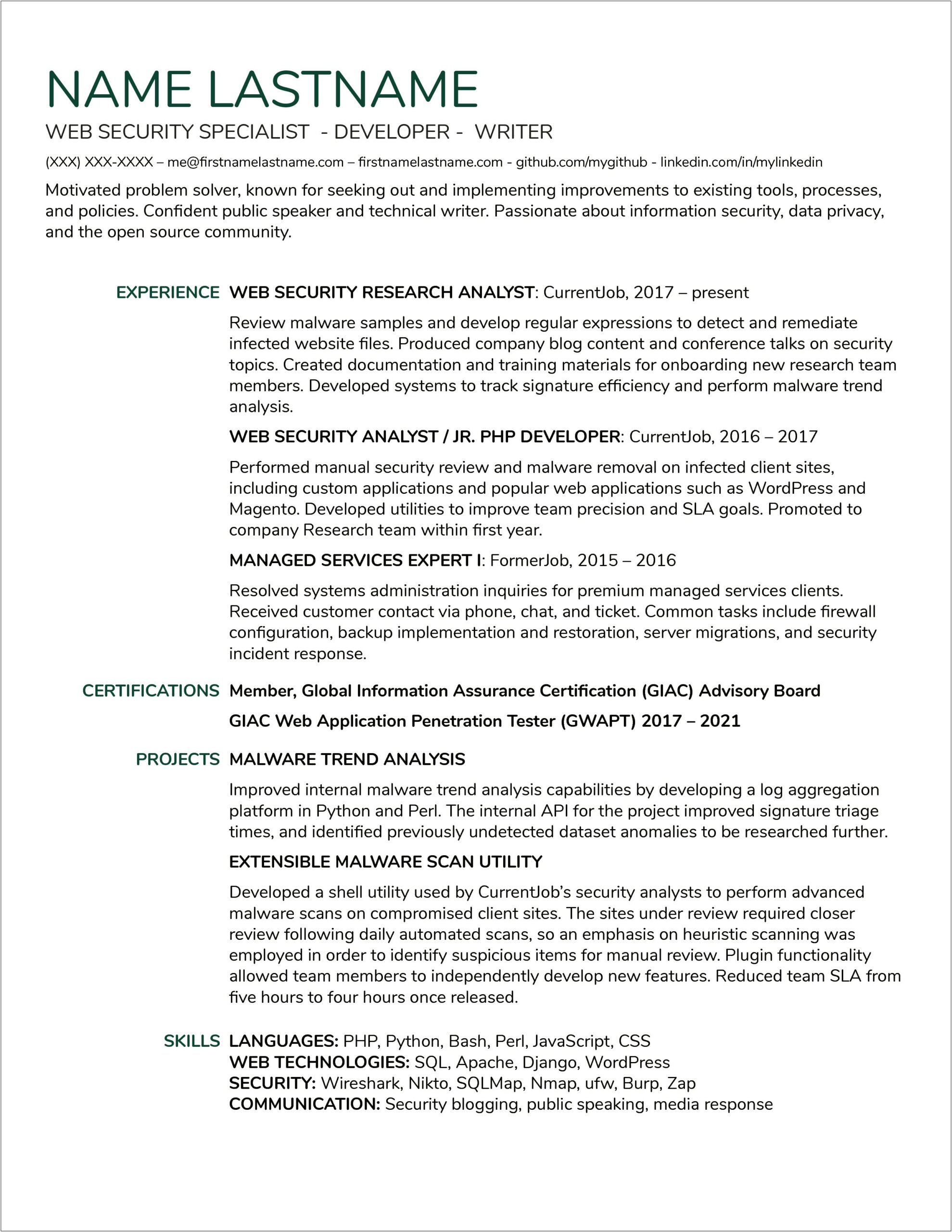 Resume With Certifications Reddit Example