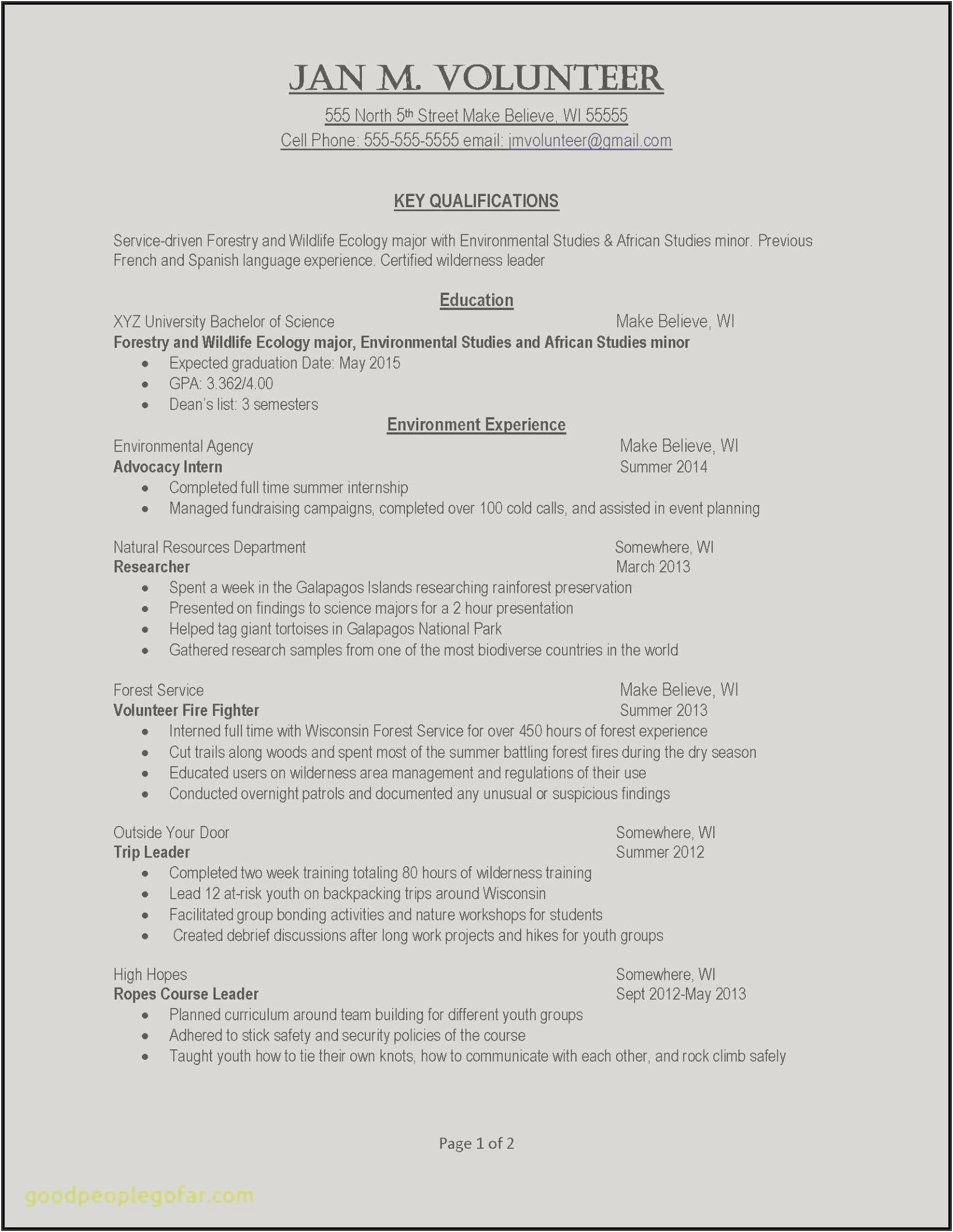 Resume With Expected Graduation Date Sample