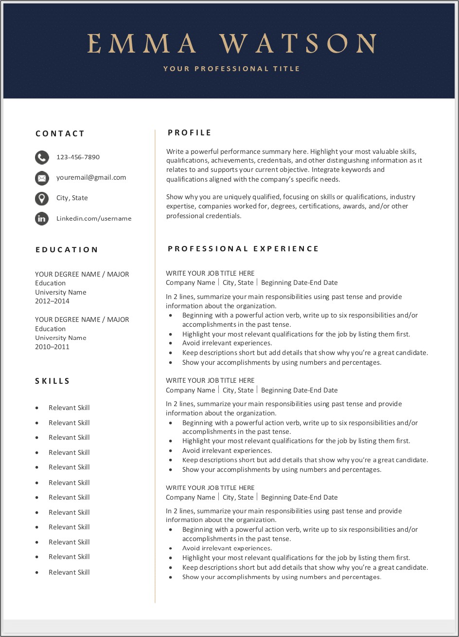 Resume With Graphis Free Template