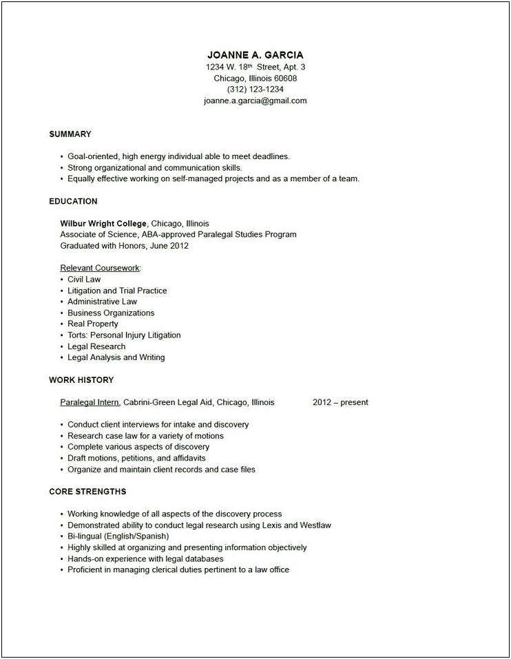 Resume With No Job History Template
