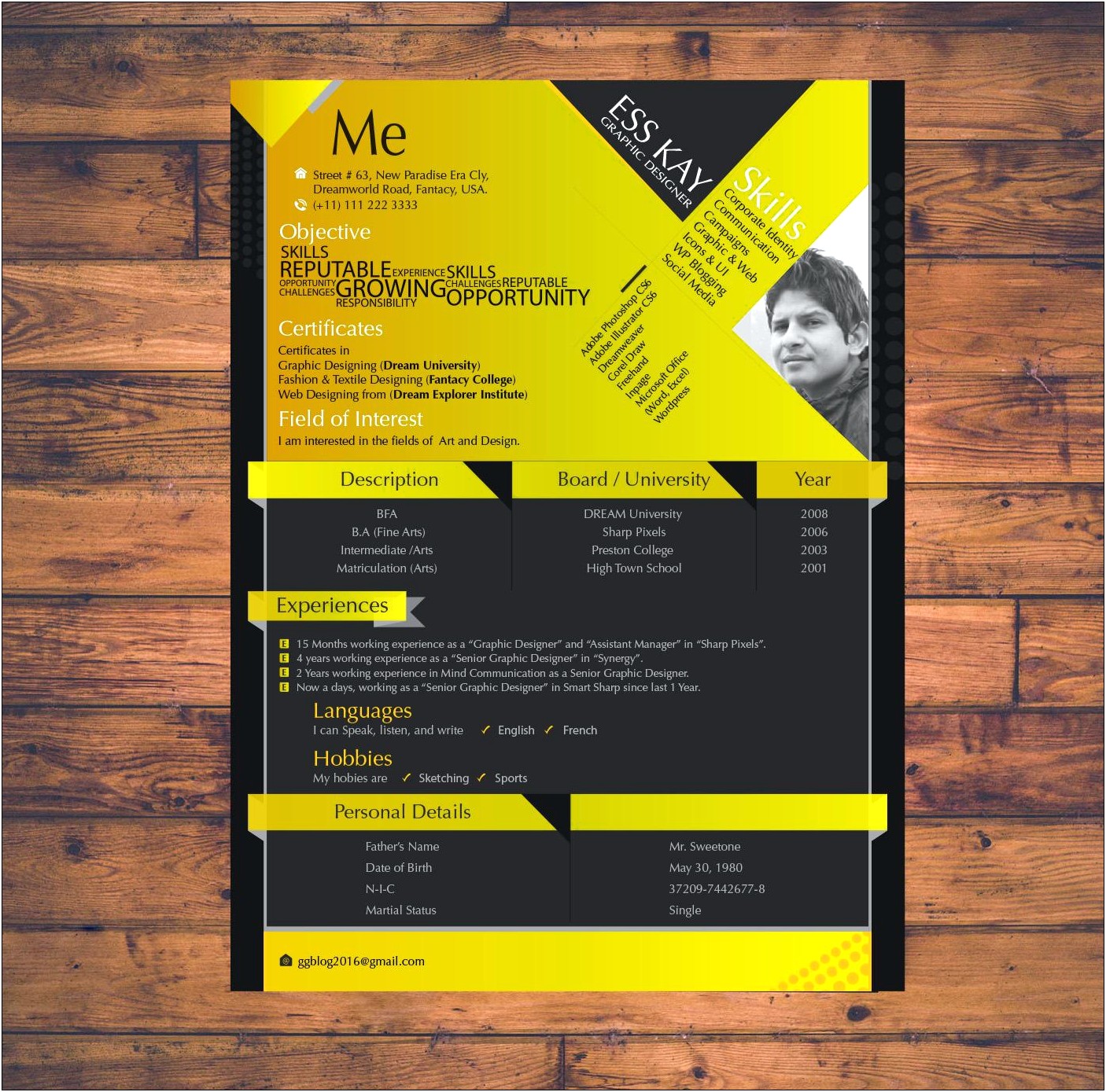 Resume With Work Experience Modern Free