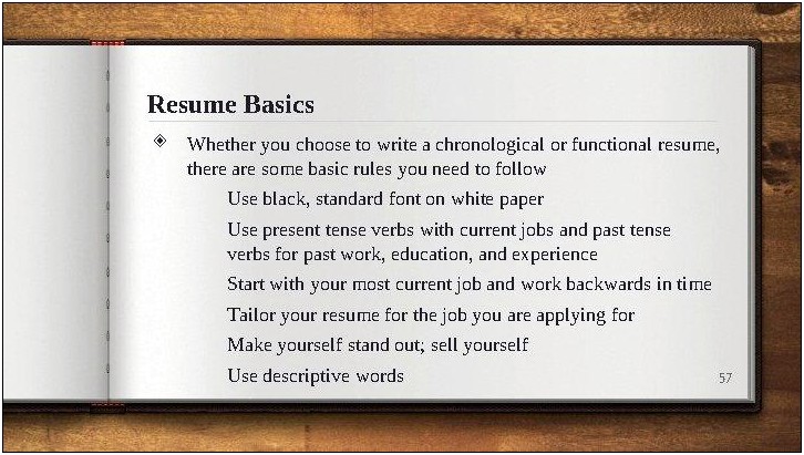 Resume Word Tense Current Job