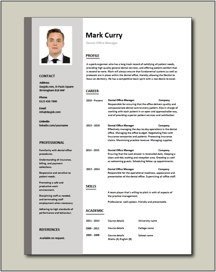 Resume Words For Office Manager