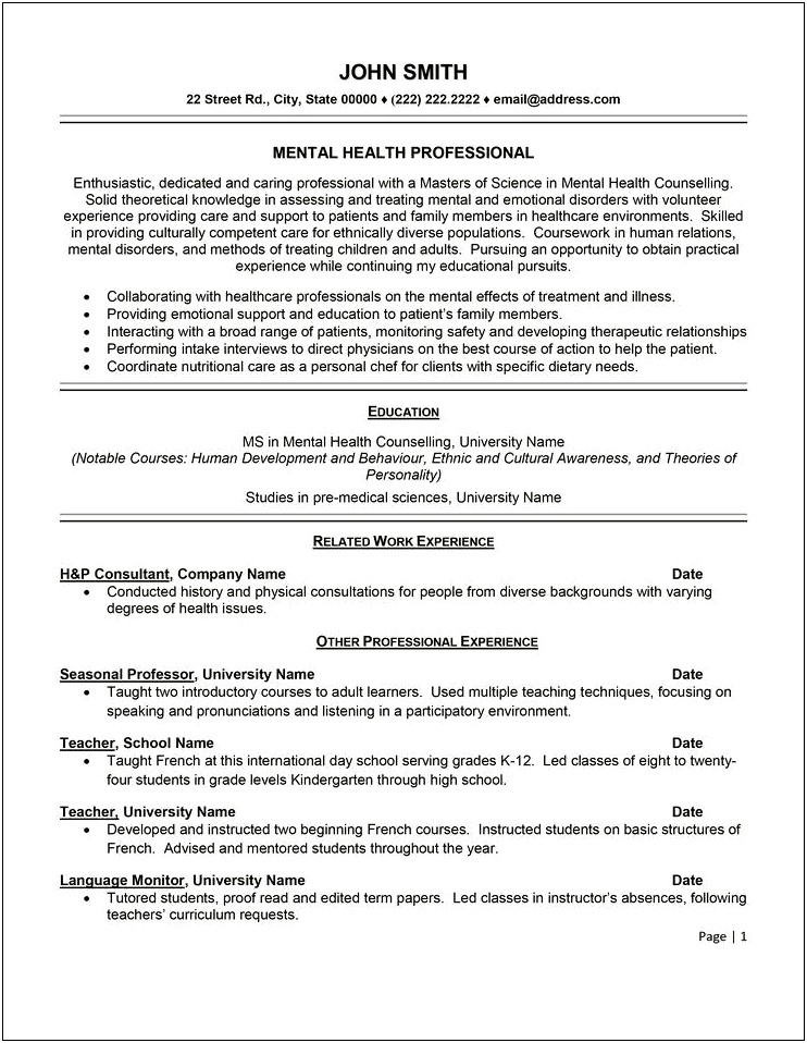 Resume Working With Varying Cultural And Ethnic Backgrounds