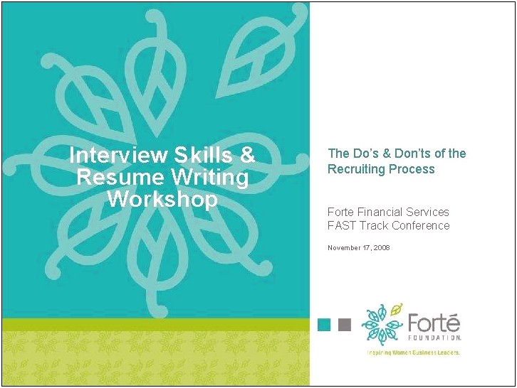 Resume Writing And Interviewing Skills Workshop Near Me