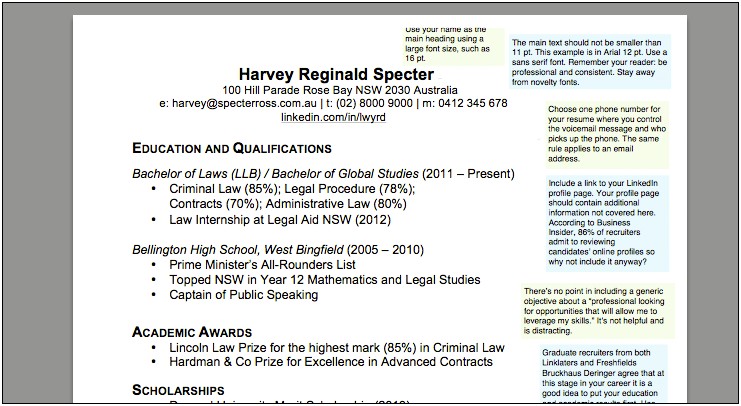 Resume Writing For Law School Applications