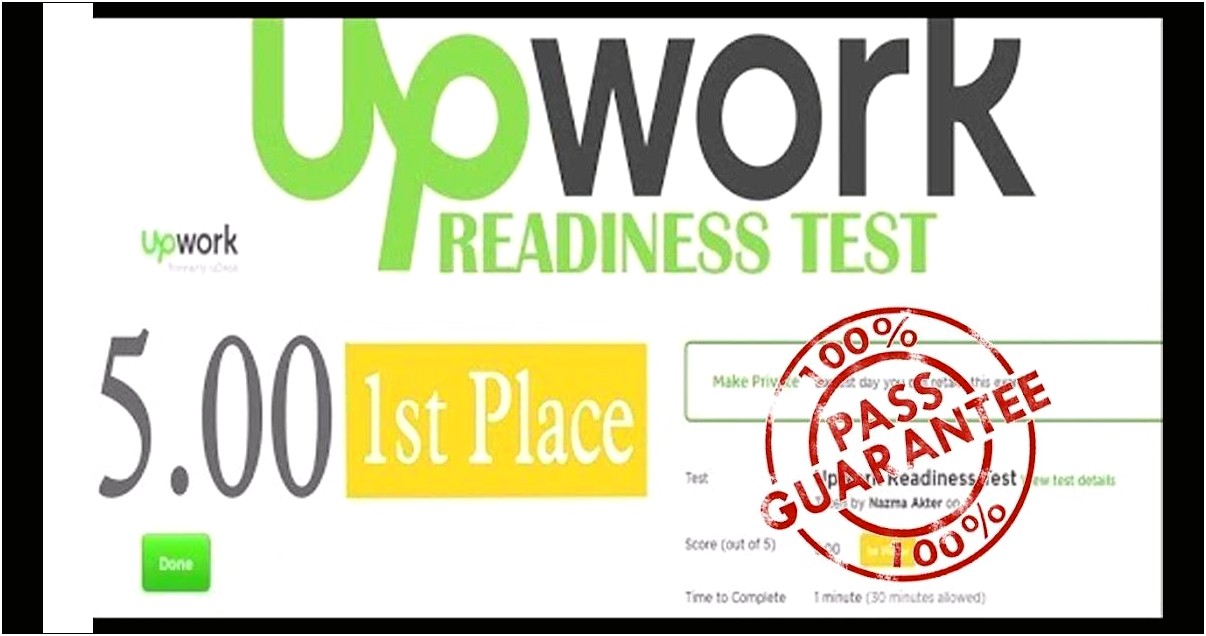 Resume Writing Skills Test Upwork Answers 2017