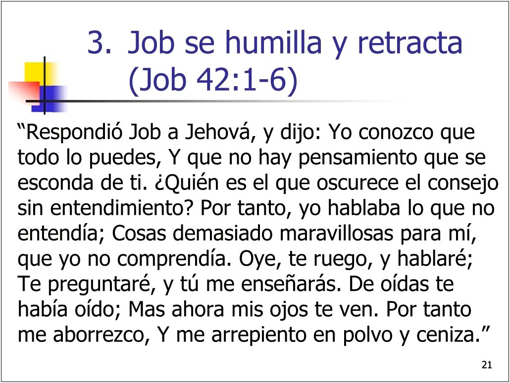 Resumen De Job Capitulo 42
