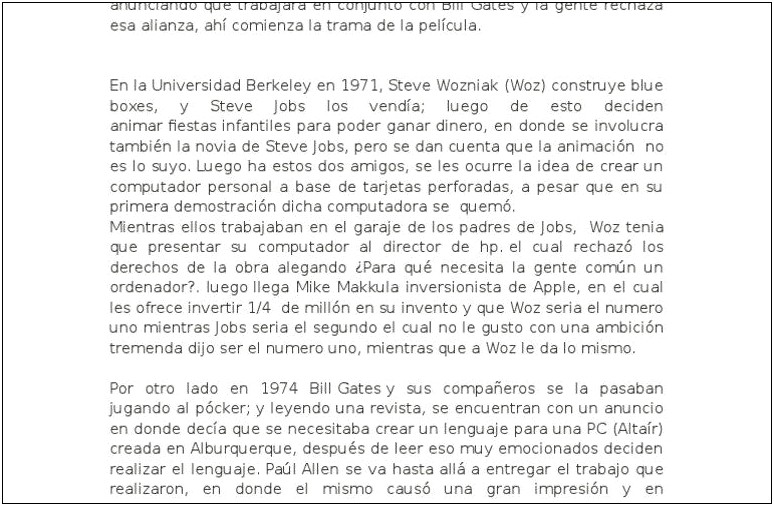Resumen De La Pelicula Steve Jobs 1974