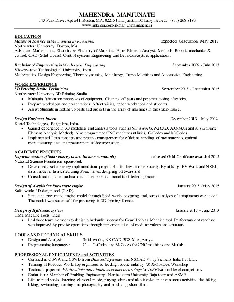 Resumes For Optic Scientist Based Jobs