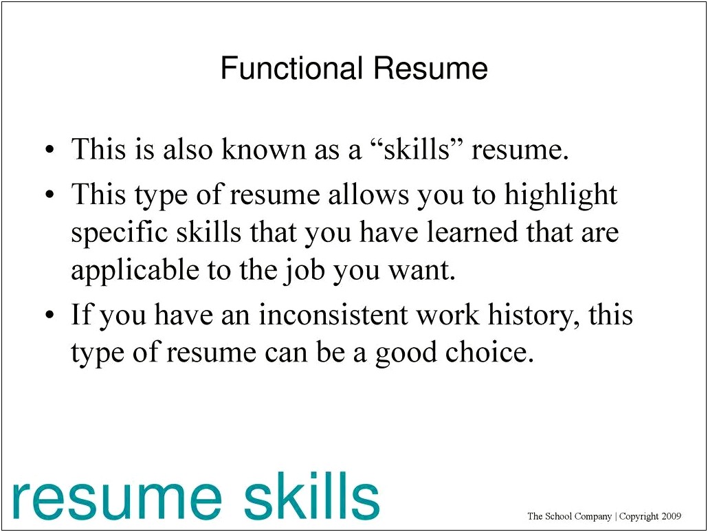 Resumes For Someone Who Has Inconsistant Work History