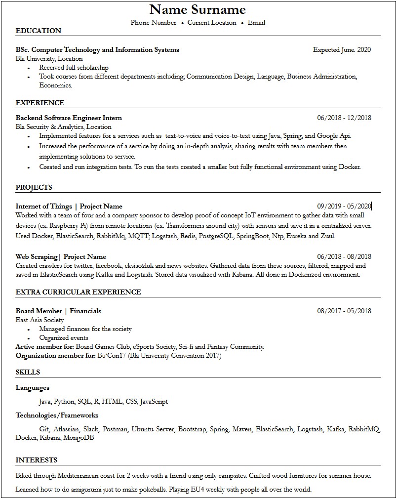 Resumes Showing Experience With Rabbit Mq