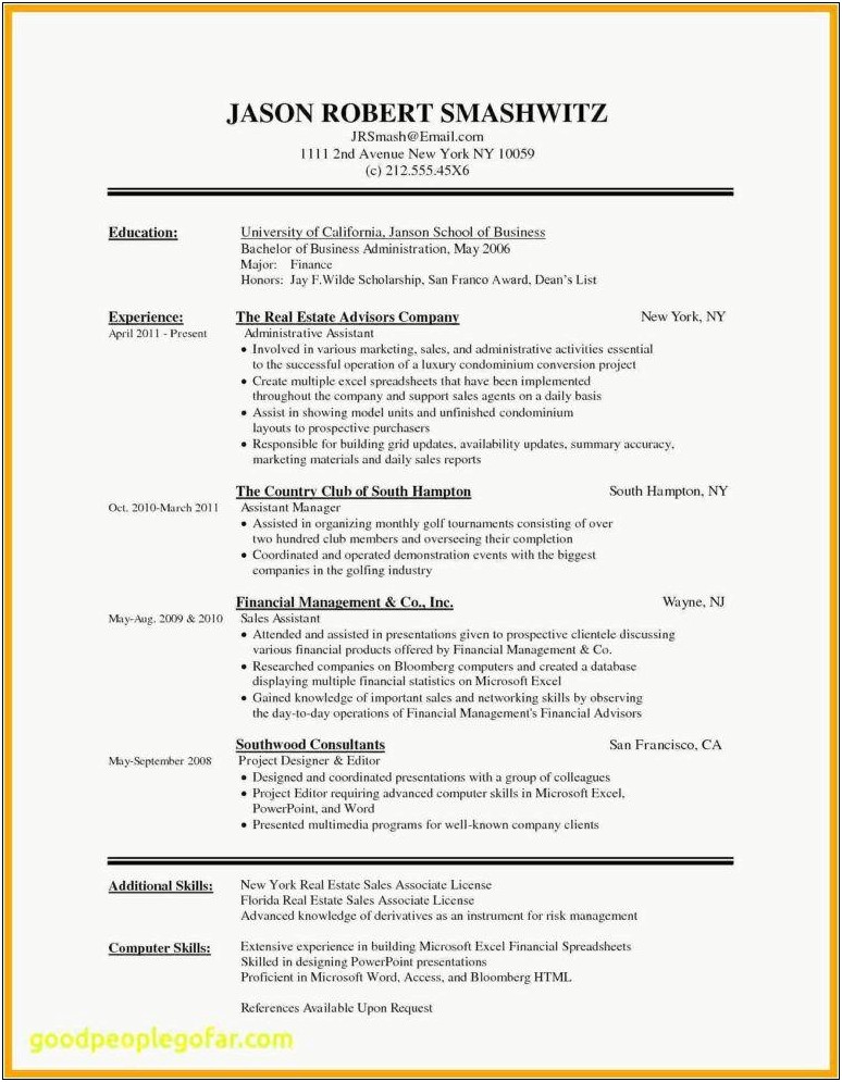 Resumes With Advanced Excel Skills