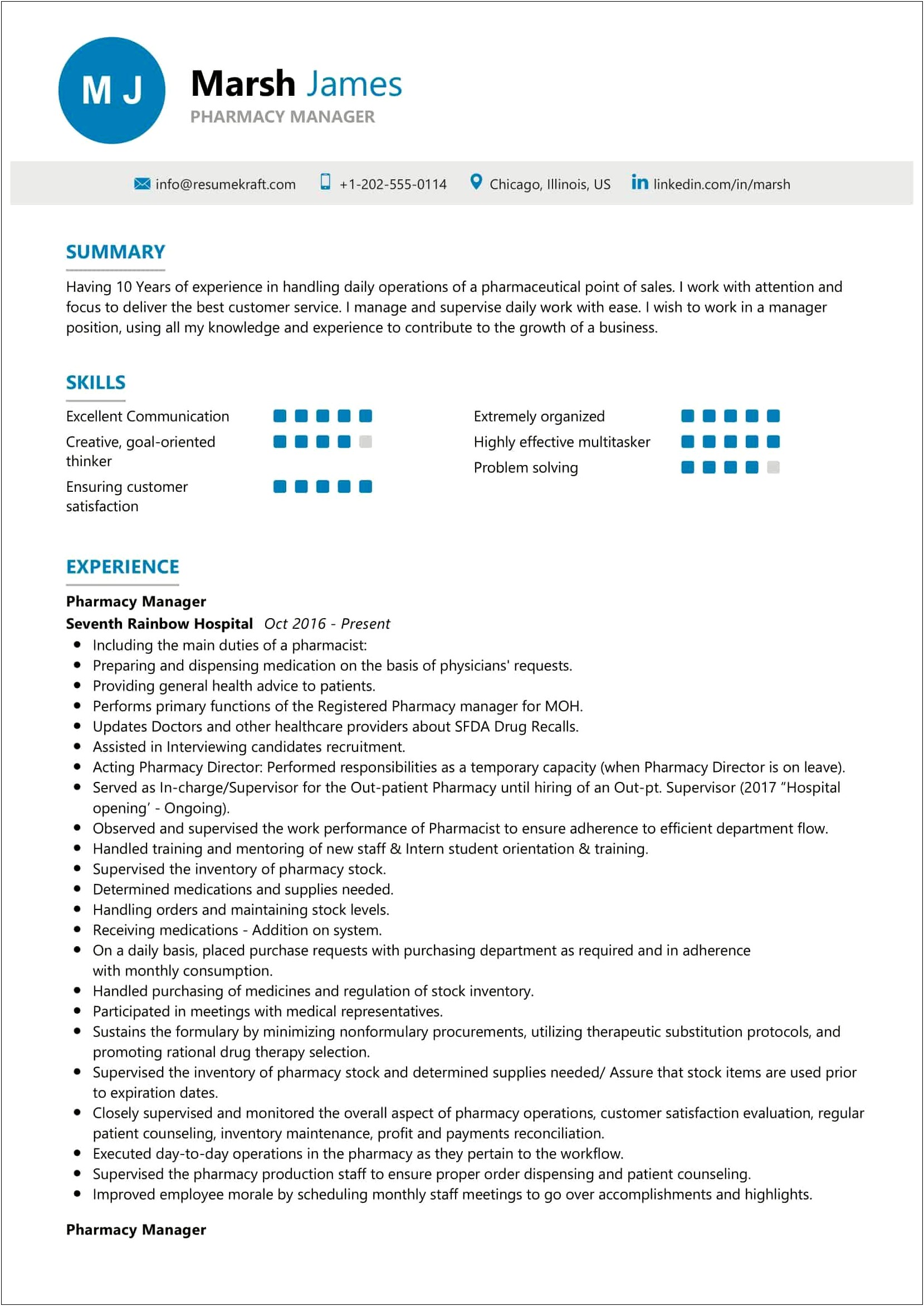 Retail Receiving Manager Resume Examples