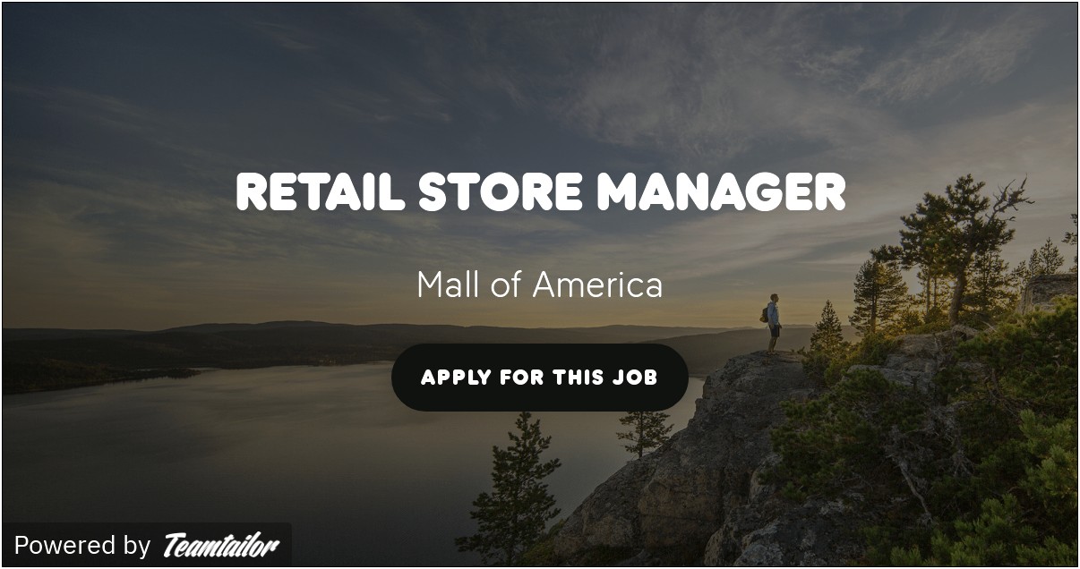 Retail Store Manager Description To Put On Resume